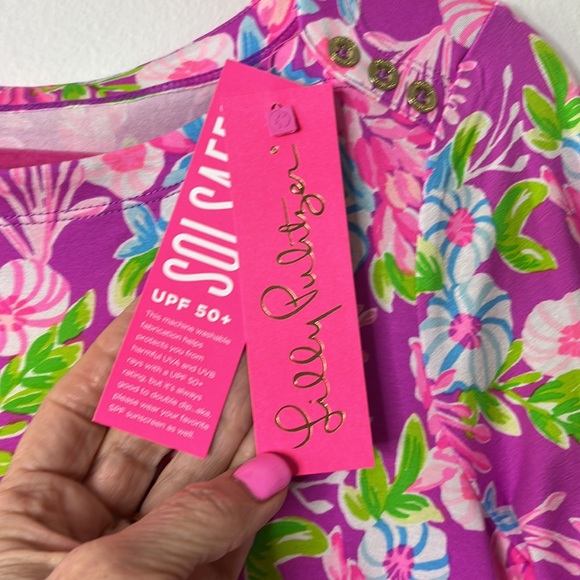 Lilly Pulitzer UPF50+ Sophie Dress in Amethyst Moms The Word, Size Medium. - Picture 5 of 12